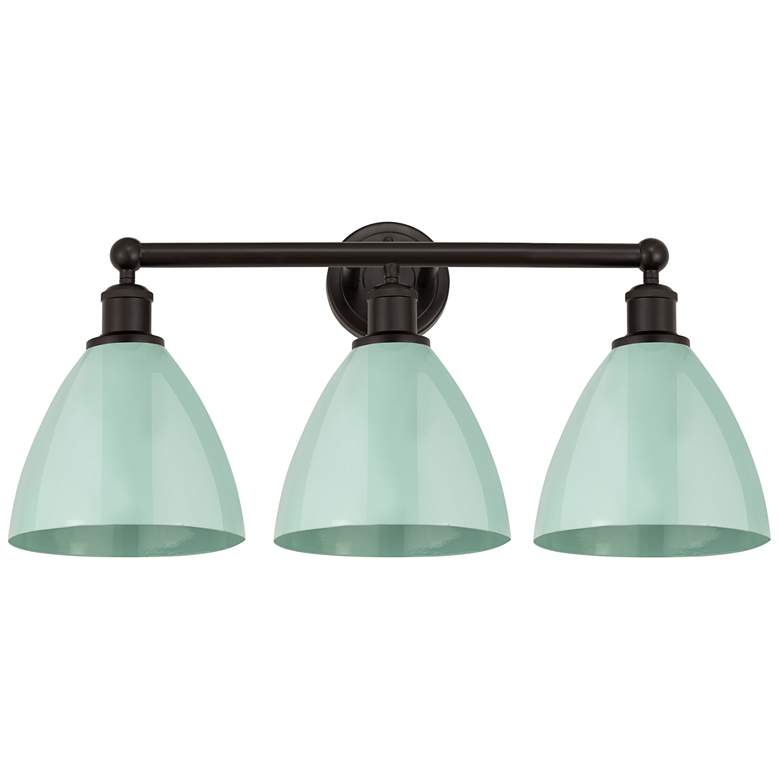 Image 1 Plymouth 25 1/2" Wide Oil-Rubbed Bronze 3-Light Bath Light