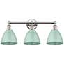 1_Plymouth 25 1/2" Wide Polished Nickel 3-Light Bath Light