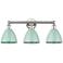 Plymouth 25 1/2" Wide Polished Nickel 3-Light Bath Light