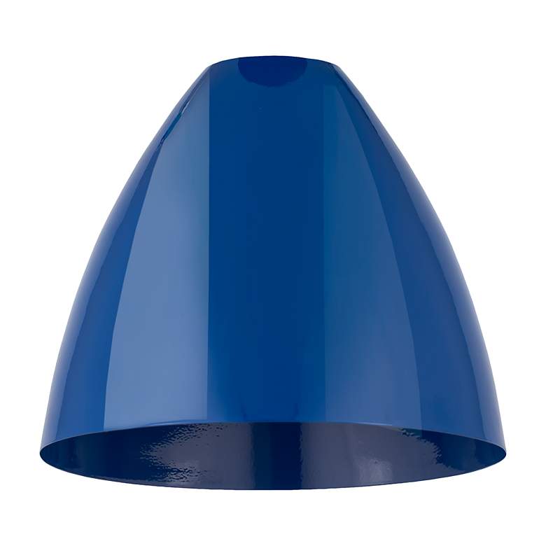 Image 5 Plymouth 7 1/2"W Polished Nickel Mini Pendant w/ Blue Shade more views