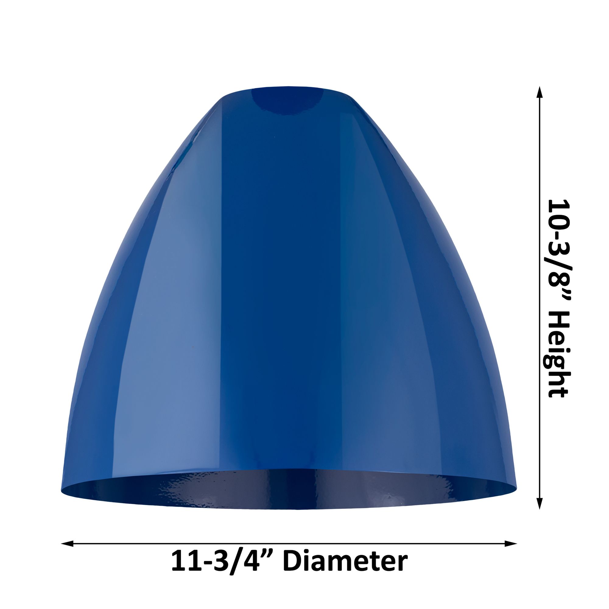 Plymouth Dome 12" Wide Matte Black Corded Mini Pendant w/ Blue Shade
