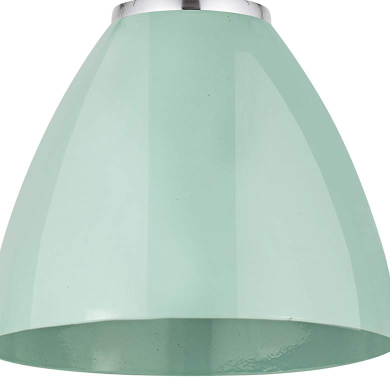 Image 2 Plymouth Dome 3" High Polished Chrome Sconce With Seafoam Shade more views