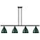 Plymouth Dome 48" Wide 4 Light Bronze Island Light w/ Green Shade