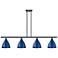 Plymouth Dome 48" Wide 4 Light Oil Rubbed Bronze Island Light w/ Blue