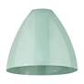 3_Plymouth Dome 7.5" Wide Brushed Brass Semi Flush Mount w/ Seafoam Shad more views
