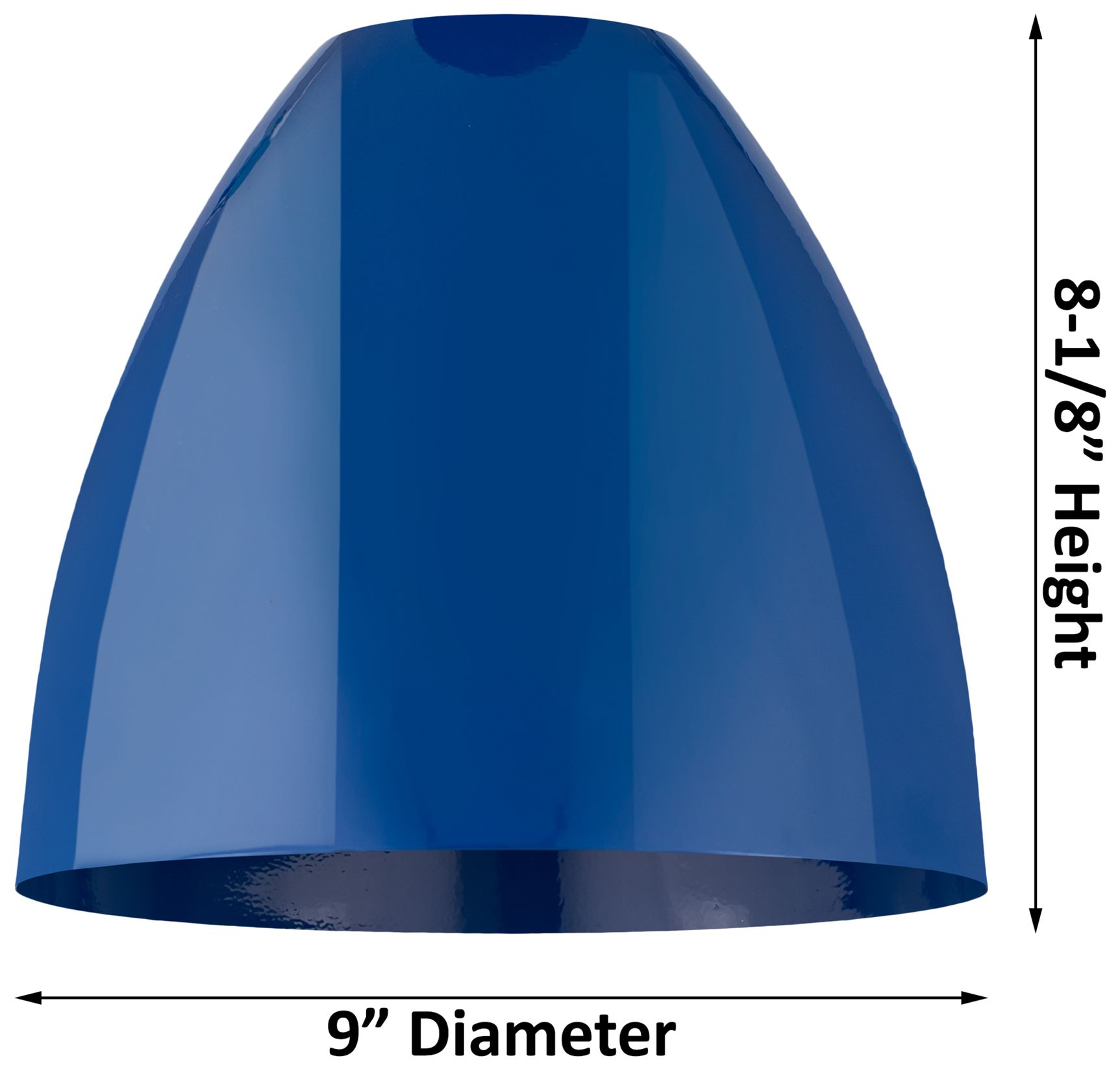 Image 5 Plymouth Dome 9" Wide Polished Chrome Corded Mini Pendant w/ Blue Shad more views