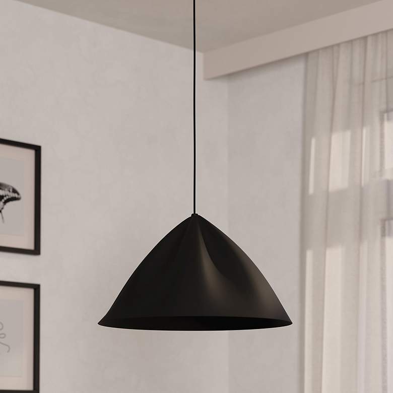 Image 1 Podere 1-Light Black Pendant Light