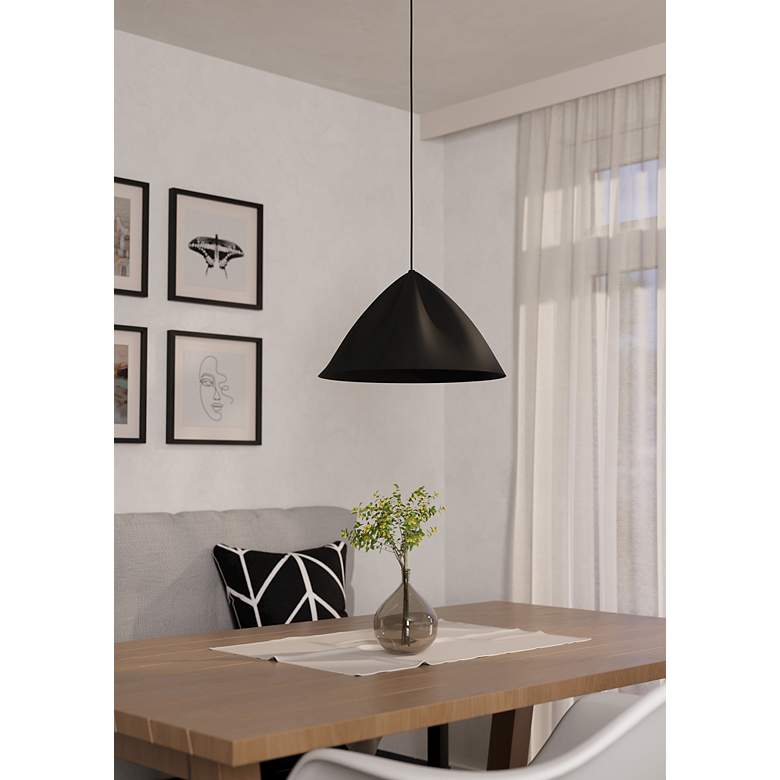 Image 3 Podere 1-Light Black Pendant Light more views