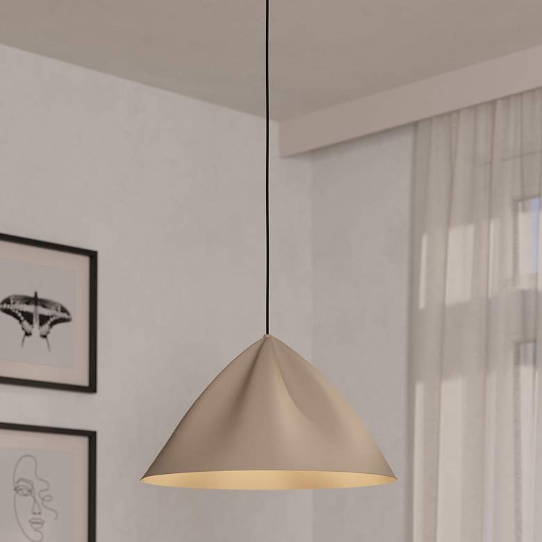 Image 1 Podere 1-Light Light Sand Pendant Light