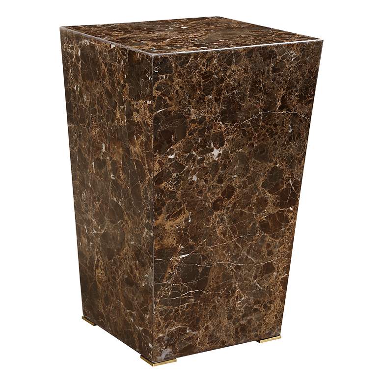 Image 2 Poe 22 3/4" Brown Marble Accent Table