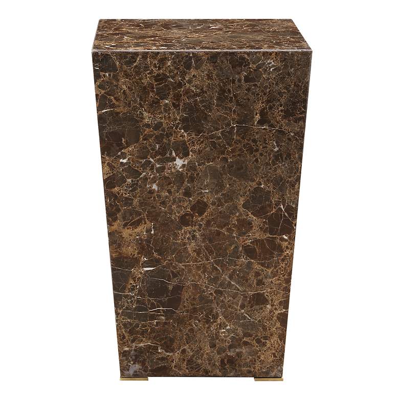 Image 4 Poe 22 3/4" Brown Marble Accent Table more views