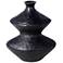 Poe Black Aluminum 12" High Decorative Vase
