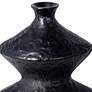 Poe Black Aluminum 12" High Decorative Vase