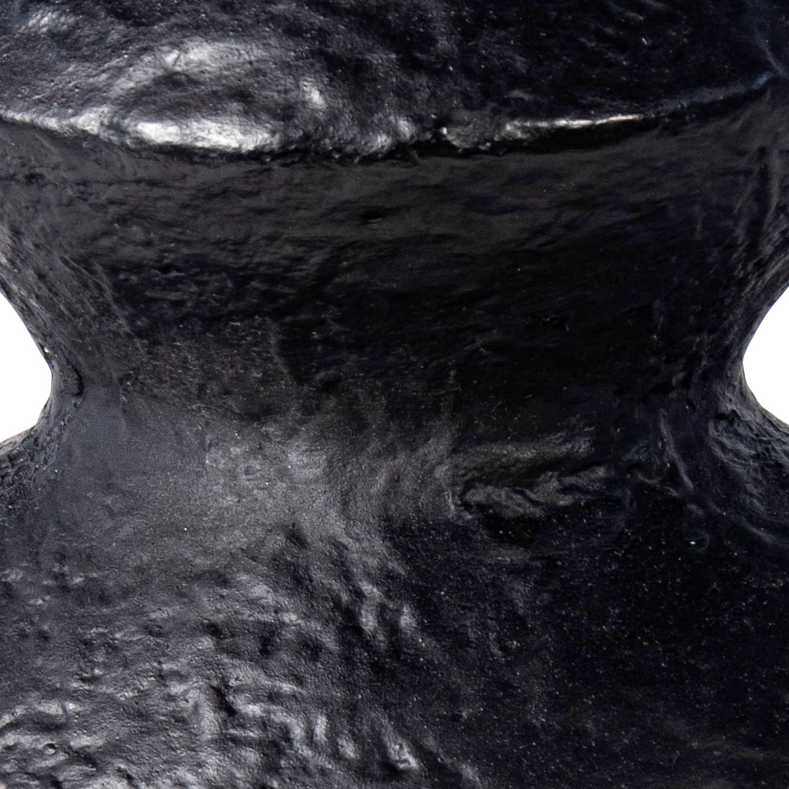 Image 4 Poe Black Aluminum 12" High Decorative Vase more views