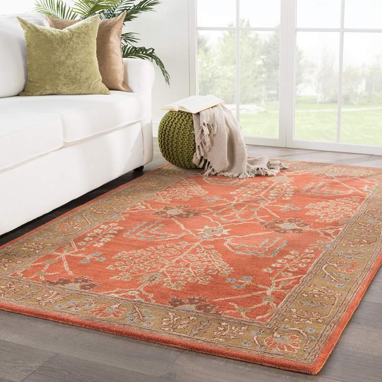 Image 1 Poeme Chambery PM51 5&#39;x8&#39; Orange Brown Rectangular Area Rug