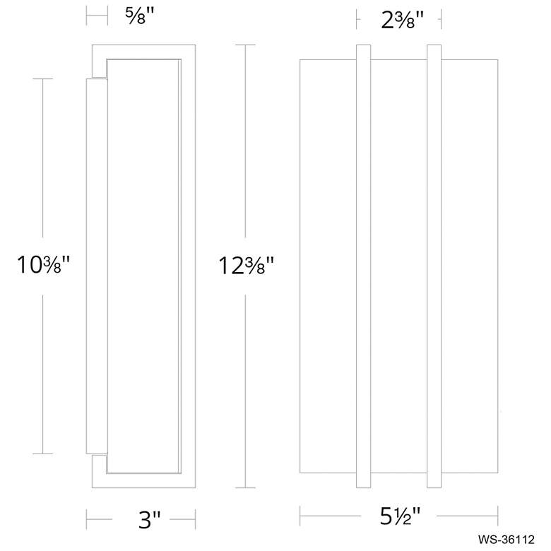Image 6 Poet 12.38"H x 5.5"W 2-Light Wall Sconce in Black more views