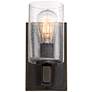 Poetry 9" High Seedy Glass Wood Grain Accent Wall Sconce in scene