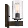 Poetry 9" High Seedy Glass Wood Grain Accent Wall Sconce in scene