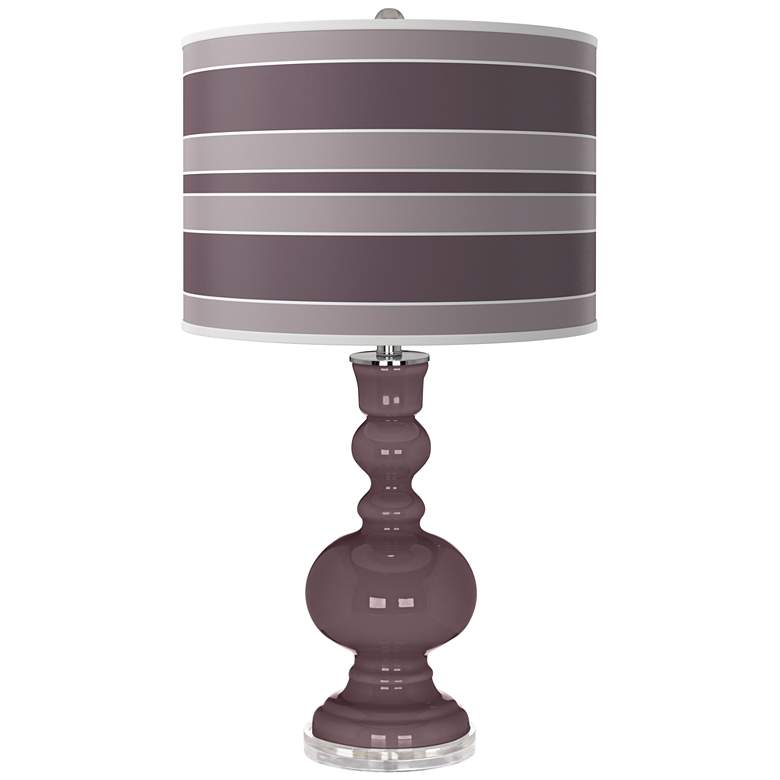 Image 1 Poetry Plum Bold Stripe Apothecary Table Lamp