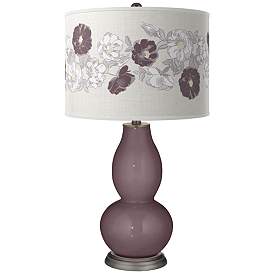 Image1 of Poetry Plum Rose Bouquet Double Gourd Table Lamp