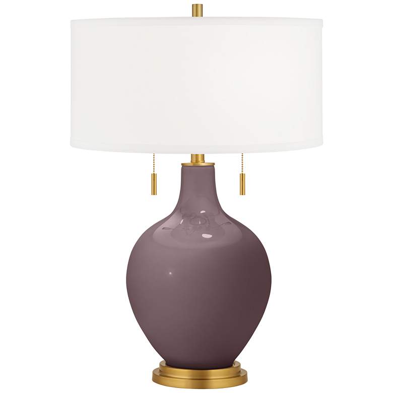 Image 1 Poetry Plum Toby Brass Accents Table Lamp