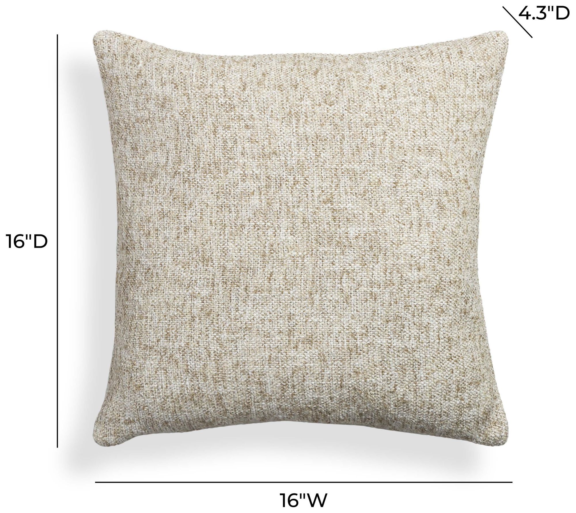 Image 5 Poh Washed Beige Boucle 16" Square Accent Pillow more views