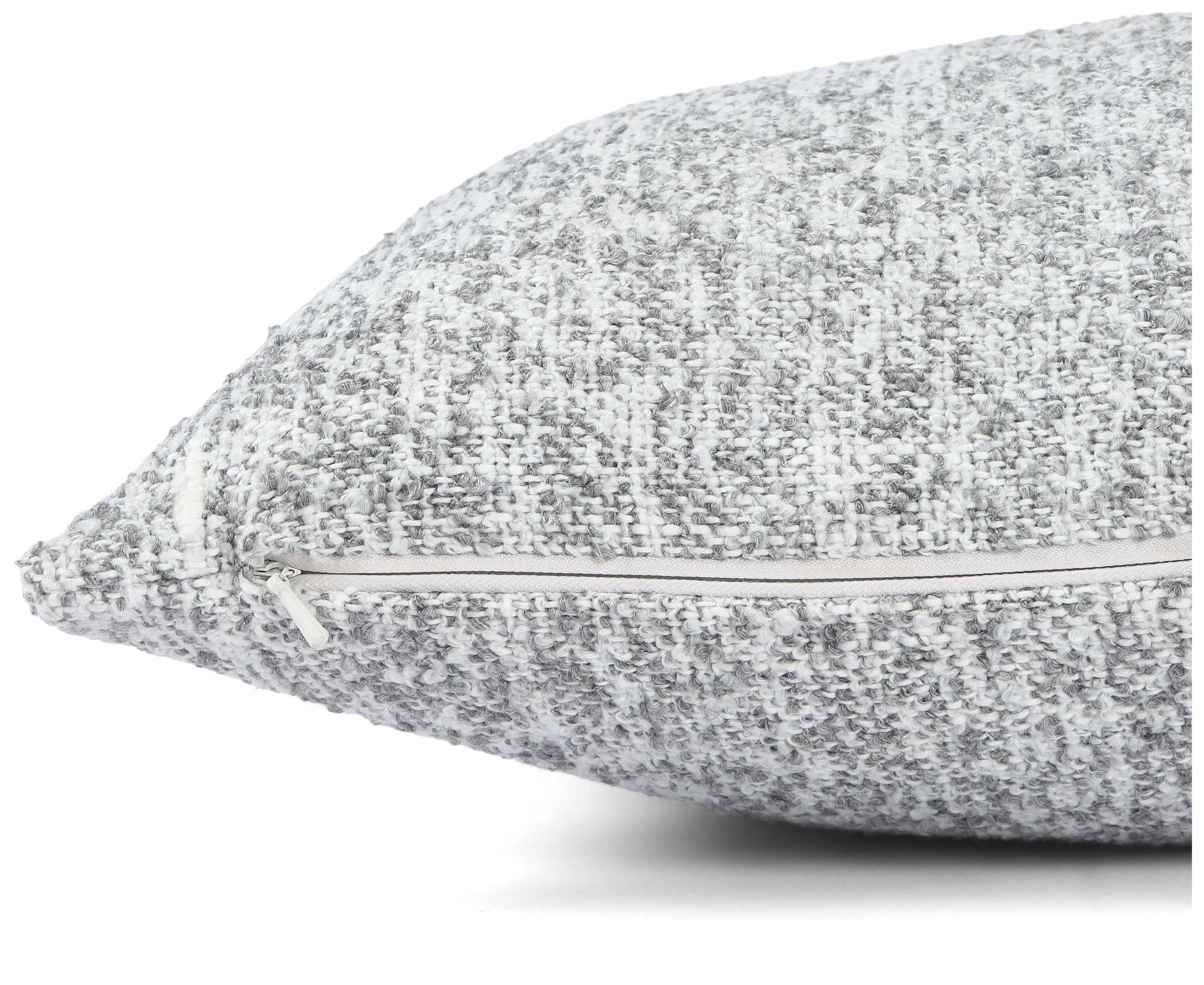 Image 2 Poh Washed Grey Boucle 16" Square Accent Pillow more views