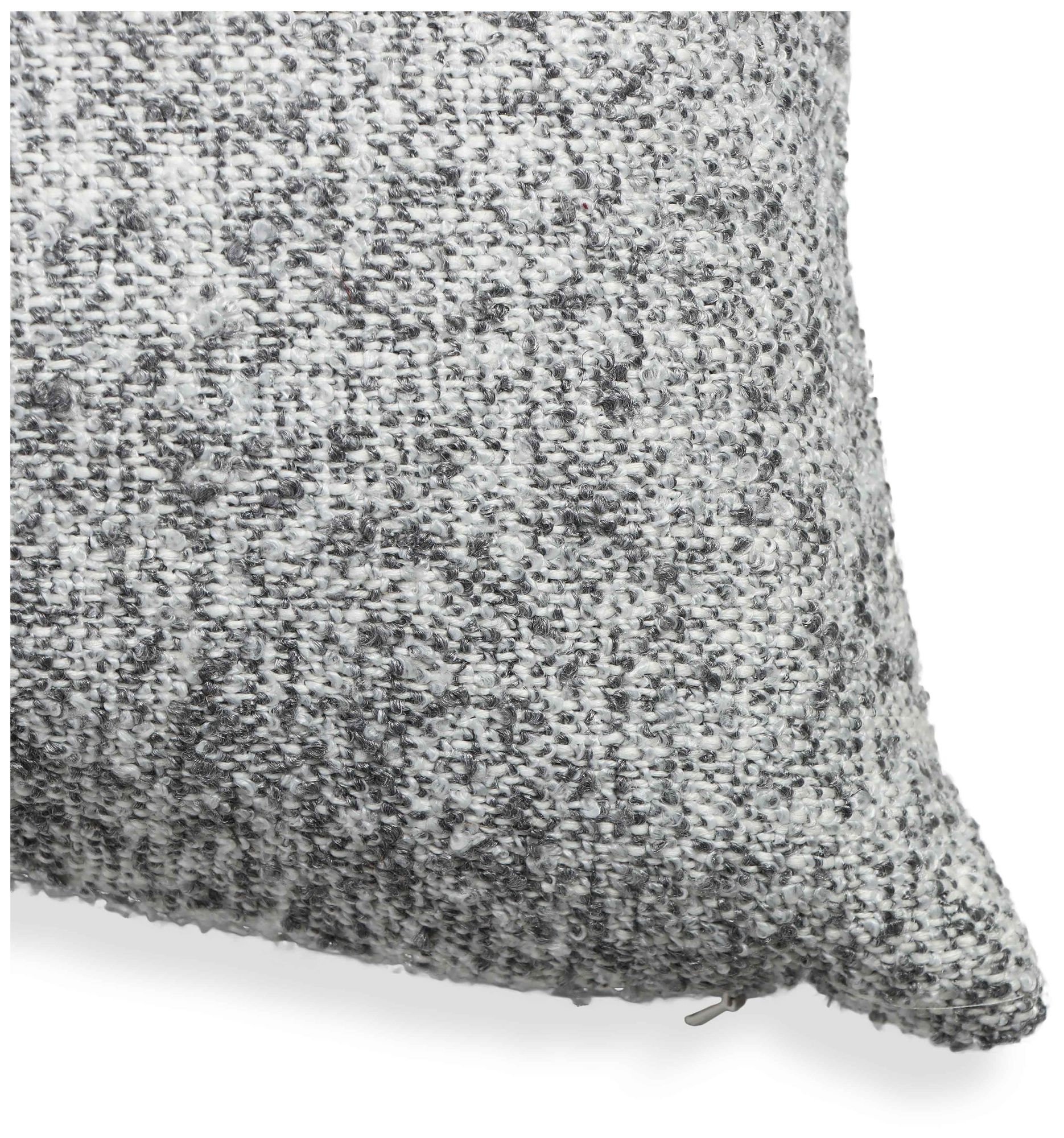 Image 5 Poh Washed Grey Boucle 16" Square Accent Pillow more views