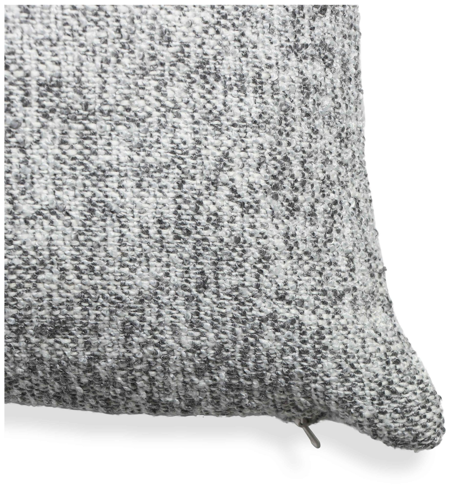 Image 3 Poh Washed Grey Boucle 20" Square Accent Pillow more views