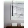 3_Point 4 1/4" Wide Black Metal 3-Light LED Mini Pendant more views
