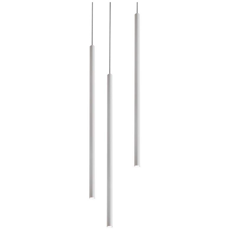 Image 1 Point 5 1/2" Wide White Multi-Light LED Pendant