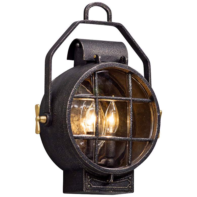 Image 1 Point Lookout 16 1/4 inch High Aged Silver Outdoor Wall Light