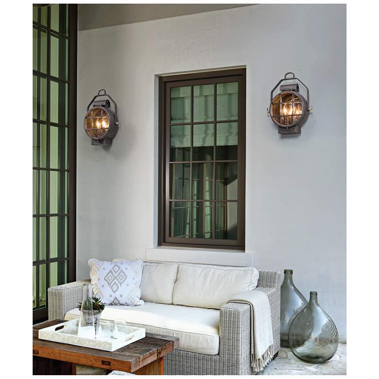 Image 2 Point Lookout 19 1/4" High Aged Silver Outdoor Wall Light more views