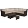 Point View Brown Wicker 5-Piece Outdoor Sectional Set