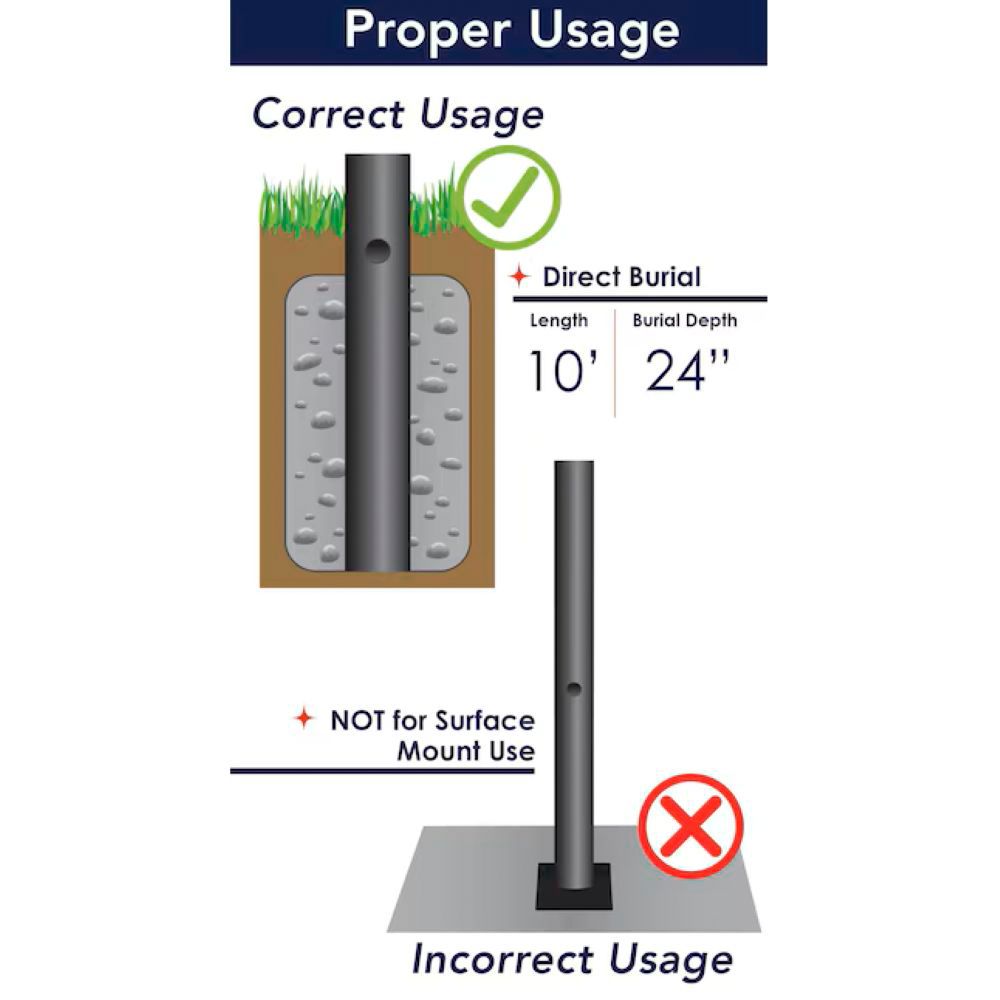 Thumbnail3 of Pointe 120" High Powder-Coated Black Outdoor Burial Post more views