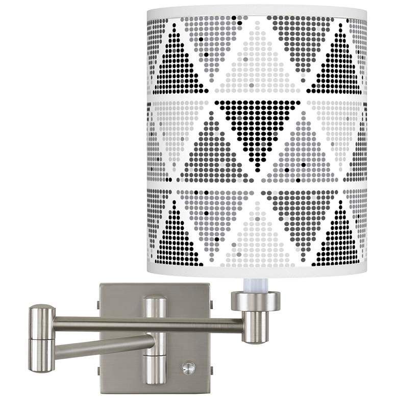Image 1 Pointilism Brushed Nickel Swing Arm Wall Lamp