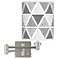 Pointilism Brushed Nickel Swing Arm Wall Lamp