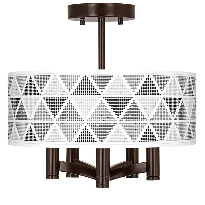 Image 1 Pointillism Ava 5-Light Bronze Ceiling Light