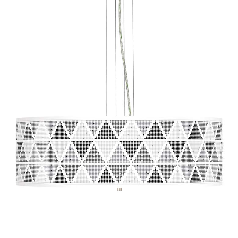 Image 1 Pointillism Giclee 24" Wide 4-Light Pendant Chandelier