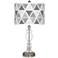 Pointillism Giclee Apothecary Clear Glass Table Lamp
