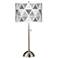 Pointillism Giclee Brushed Nickel Table Lamp