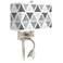 Pointillism Giclee Glow LED Reading Light Plug-In Sconce