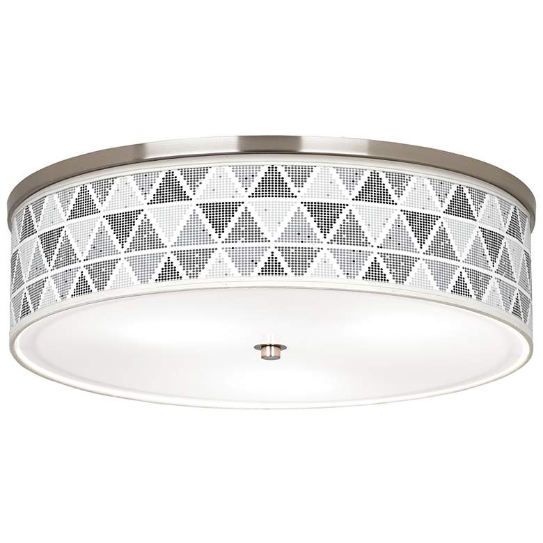 Image 1 Pointillism Giclee Nickel 20 1/4" Wide Ceiling Light