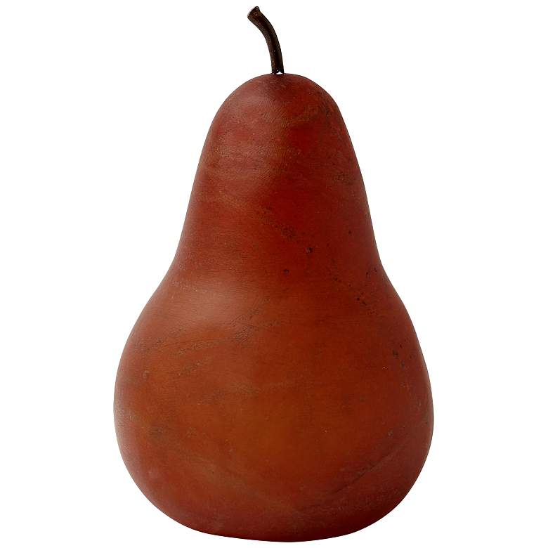 Image 1 Poire Upright 6 3/4" High Red Decorative Pear Sculpture