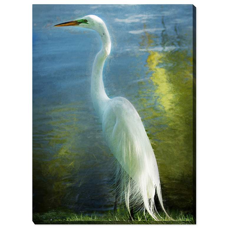 Image 1 Poised Patience 40" High All-Weather Outdoor Canvas Wall Art