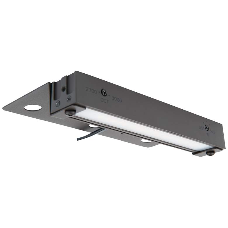 Image 1 Pola 12" Wide Bronze Brass LED Hardscape Light with Dual CCT