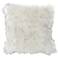 Polar Bear White 18" Square Plush Faux Fur Pillow