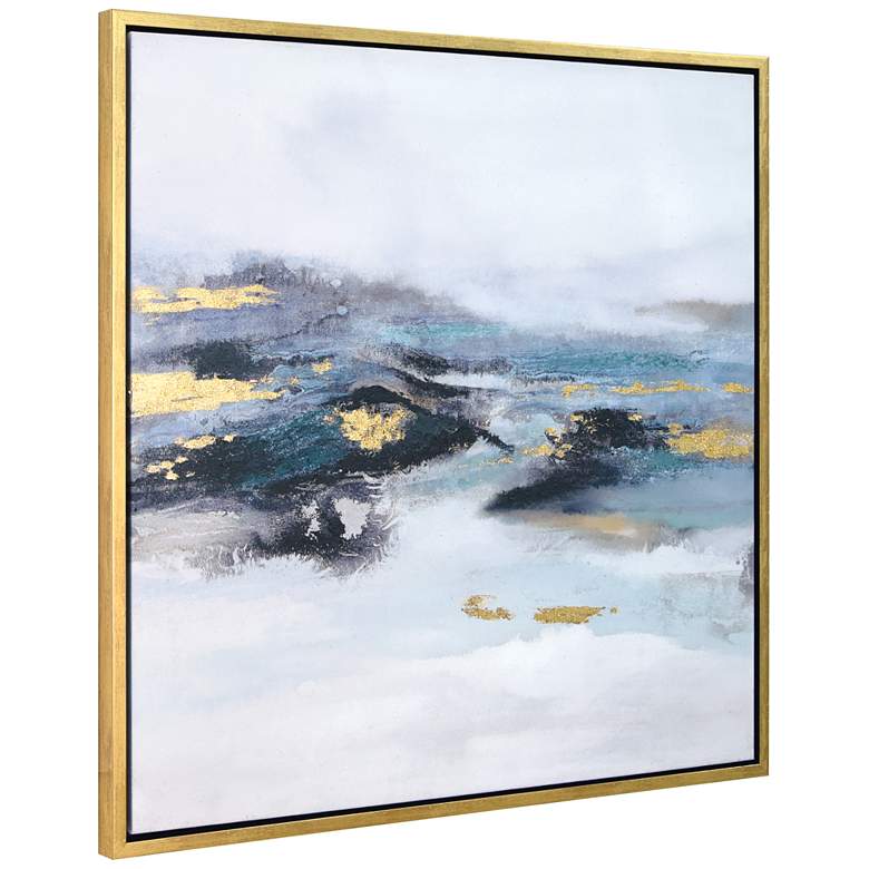 Image 7 Polar Stream 36" Textured Metallic Framed Canvas Wall Art more views