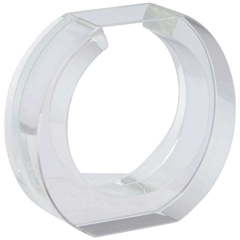 Image 3 Polara 4 1/2" High Clear Glass Round Decorative Vase