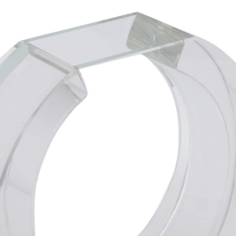 Image 4 Polara 4 1/2" High Clear Glass Round Decorative Vase more views